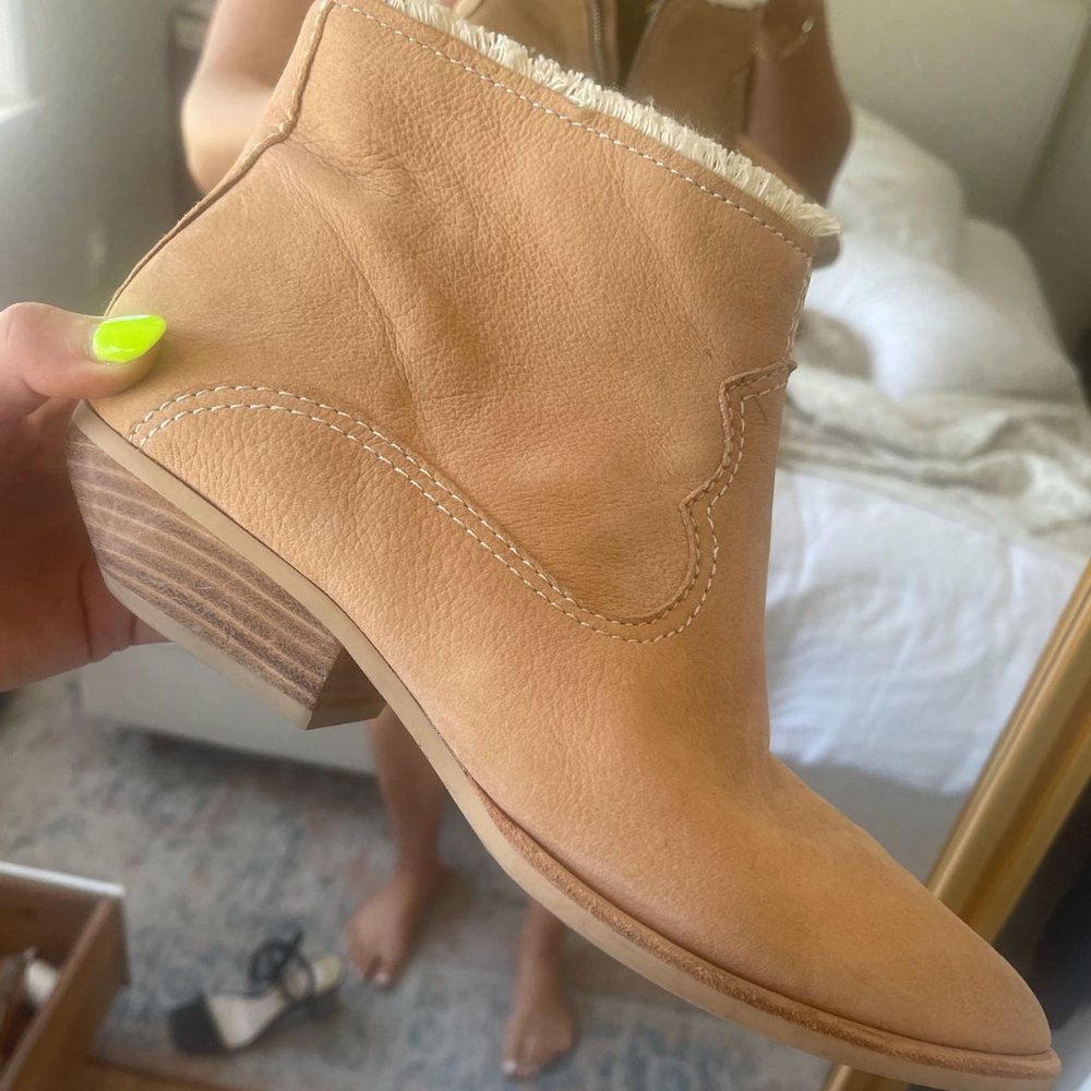 Dolce Vita Tan Western Ankle Boot